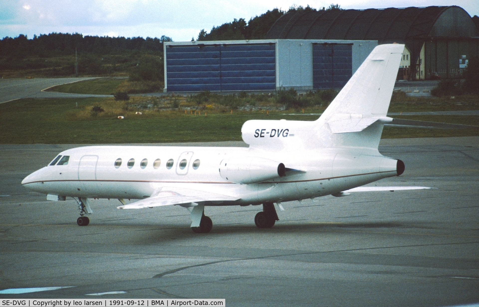 SE-DVG, 1982 Dassault Falcon 50 C/N 104, Bromma Stockholm 12.9.1991