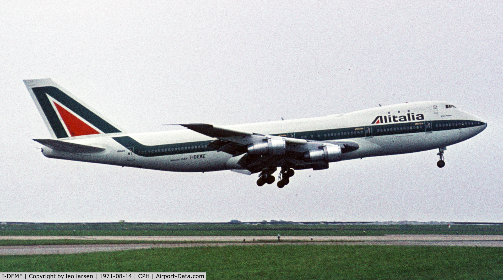 I-DEME, 1970 Boeing 747-143 C/N 19730, Copenhagen 14.8.1971