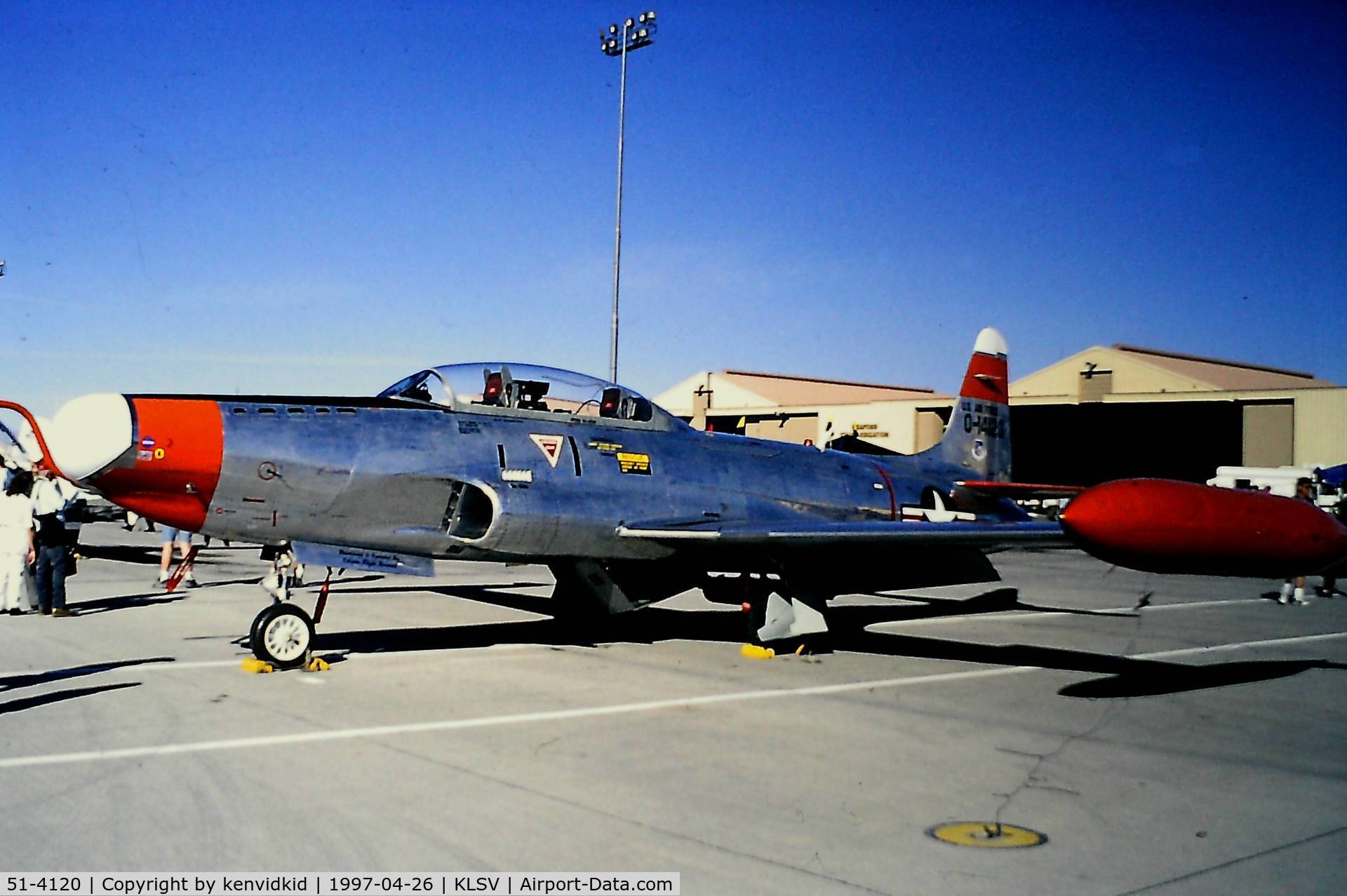 51-4120, 1951 Lockheed NT-33A-1-LO C/N 580-5414, At the 1997 Golden Air Tattoo, Nellis.