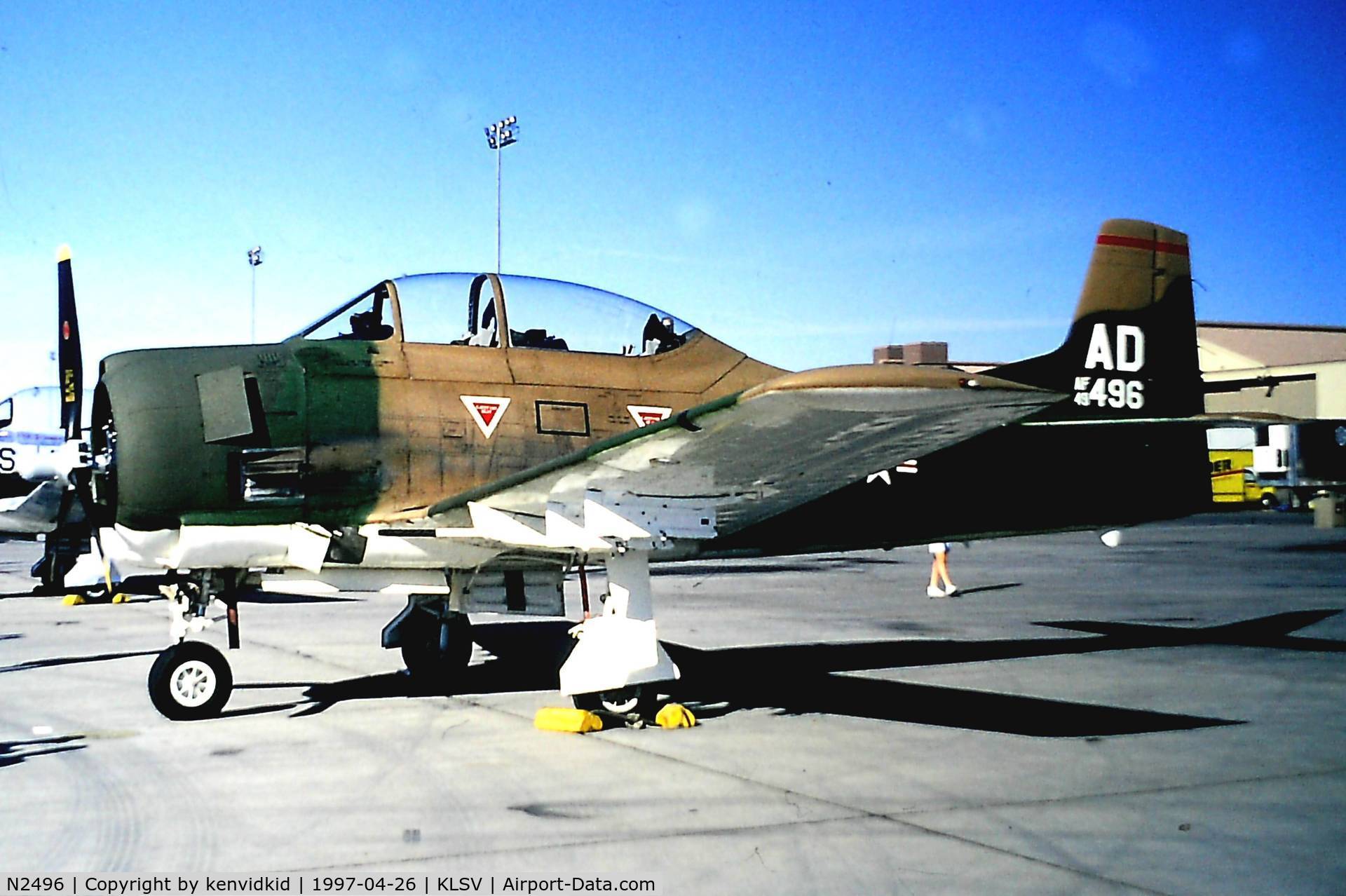 N2496, 1949 North American T-28D Trojan C/N 159-8 (49-1496), At the 1997 Golden Air Tattoo, Nellis.