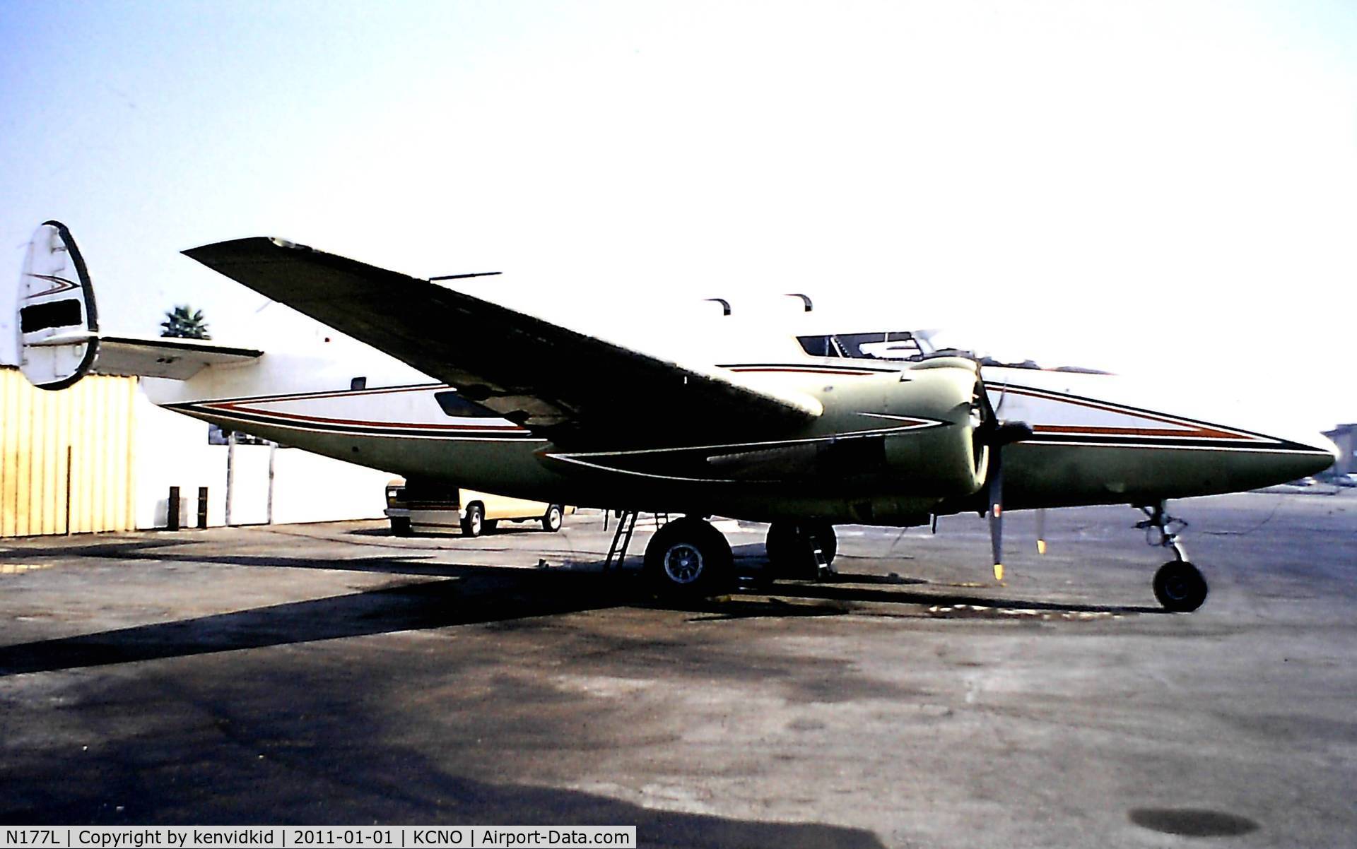 N177L, 1949 Lockheed 18-56 Lodestar C/N 2178, At Chino circa 1996.