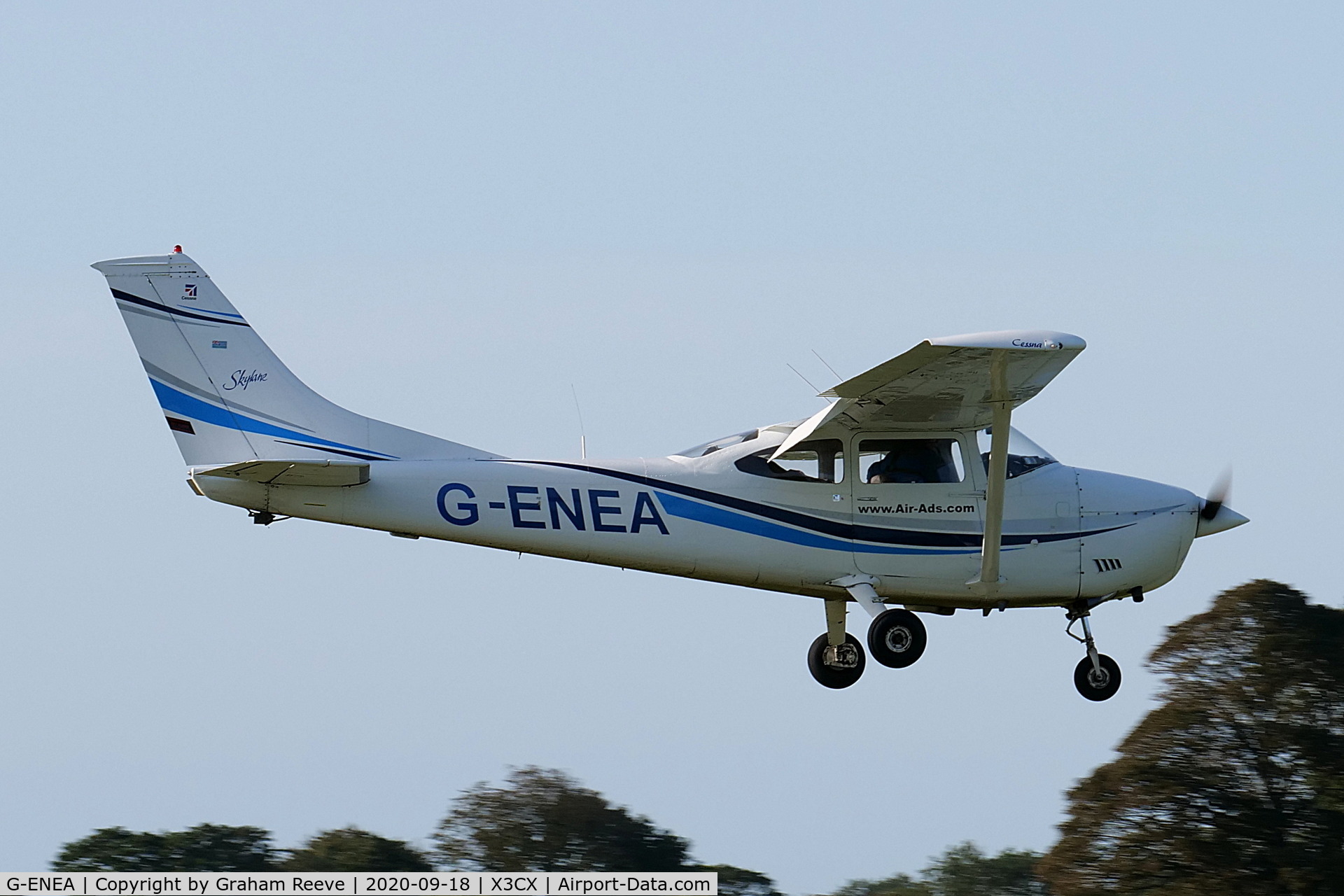G-ENEA, 1971 Cessna 182P Skylane C/N 182-60895, Landing at Northrepps.