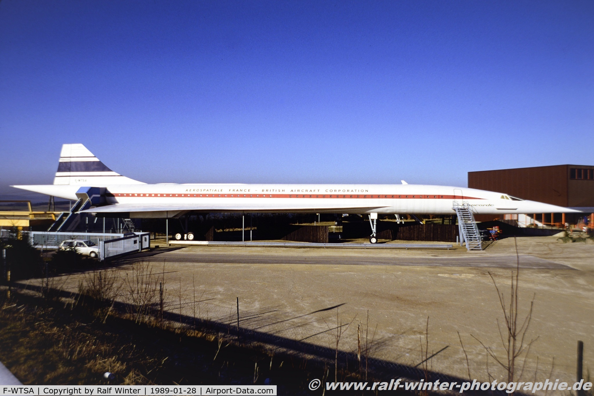 F-WTSA, 1973 Aerospatiale-BAC Concorde 101 C/N 02, Aerospatiale-BAC Concorde 101 - Aerospaciale France British Aircraft Cooperation - 02 - F-WTSA - 28.01.1989 - Hermeskeil