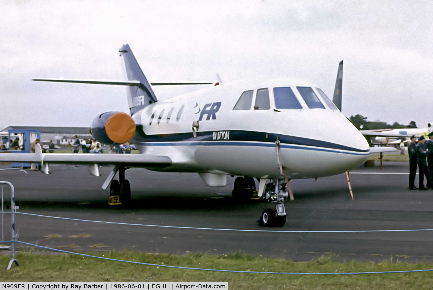N909FR, 1969 Dassault Falcon (Mystere) 20DC C/N 209, N909FR   Dassault Falcon 20DC [209] (FR Aviation) Bournemouth-Hurn~G 01/06/1986