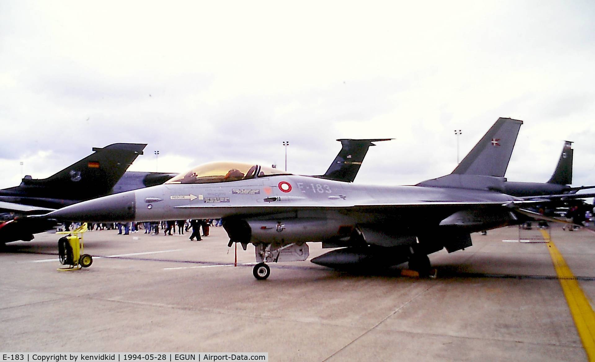 E-183, SABCA F-16AM Fighting Falcon C/N 6F-10, At Air Fete 1994.