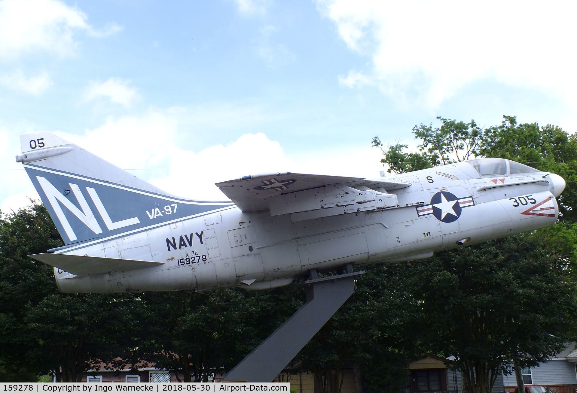 159278, LTV A-7E Corsair II C/N E-349, LTV A-7E Corsair II at the Southern Museum of Flight, Birmingham AL