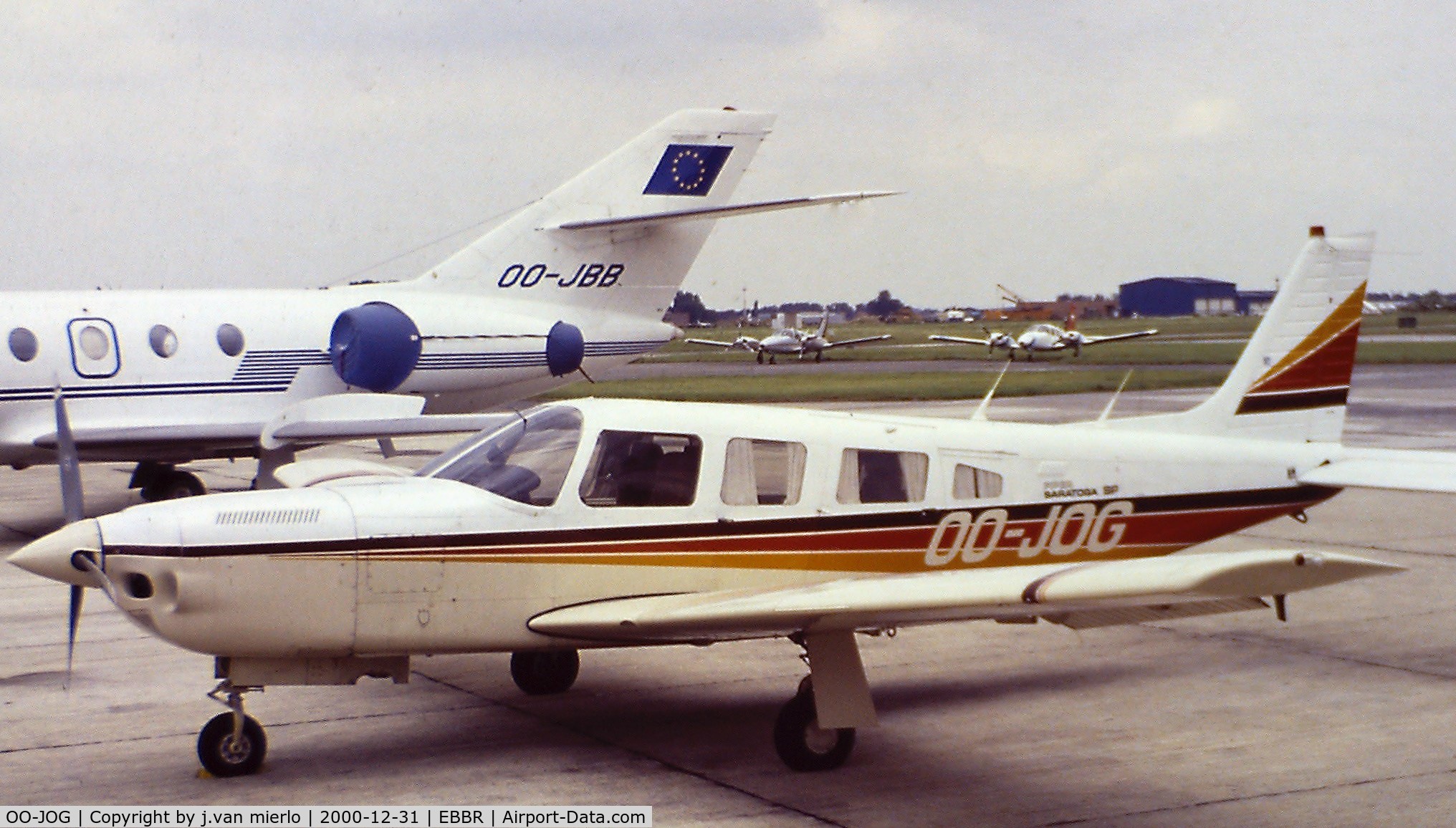 OO-JOG, 1983 Piper PA-32R-301T Turbo Saratoga C/N 32R-8329022, Brussels G.A.T. scan/slide