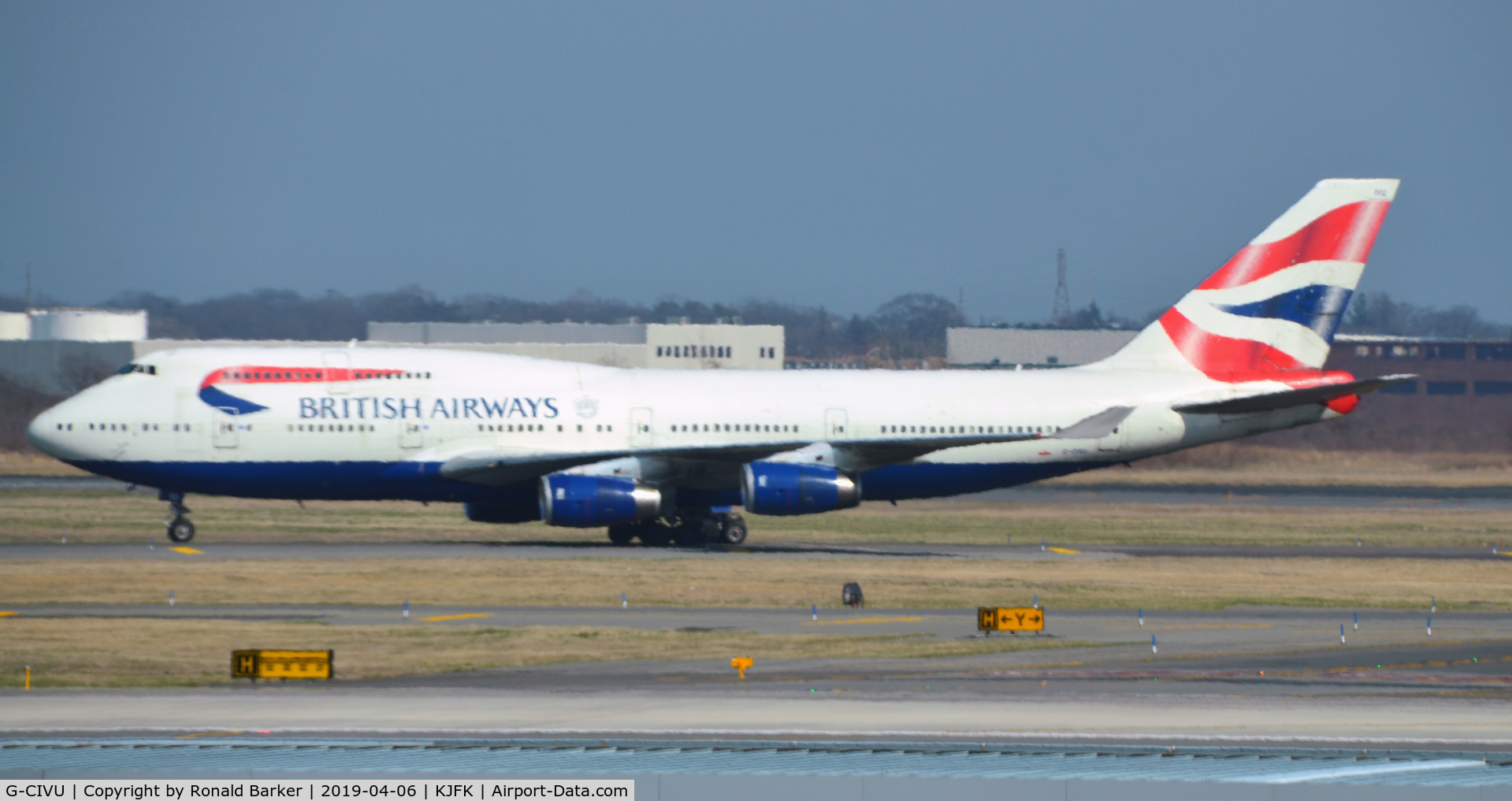 G-CIVU, 1998 Boeing 747-436 C/N 25810, Taxi to park JFK