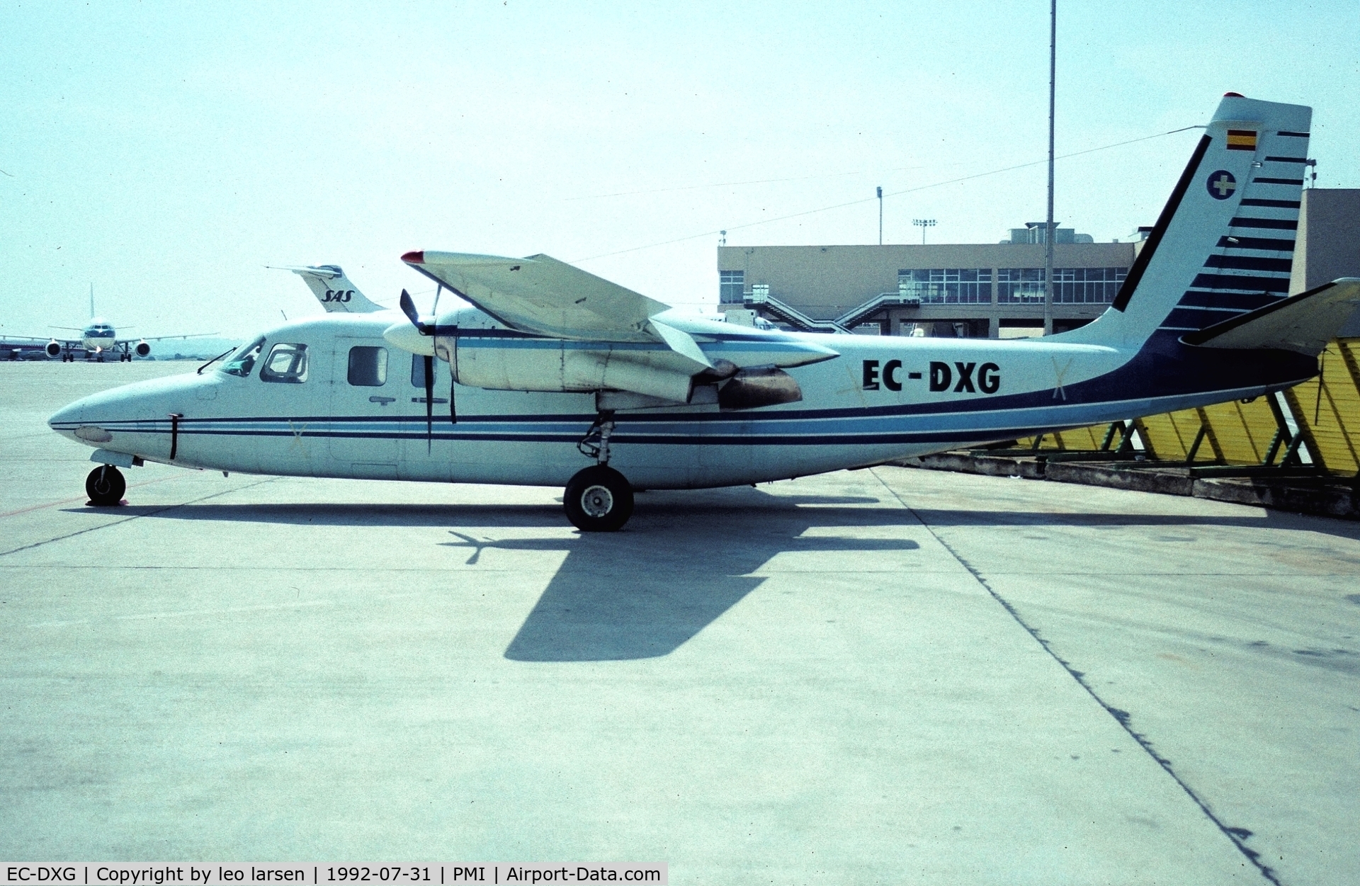 EC-DXG, Aero Commander 680V Turbo Commander C/N 1711-86, Palma de Mallorca 31.7.1992