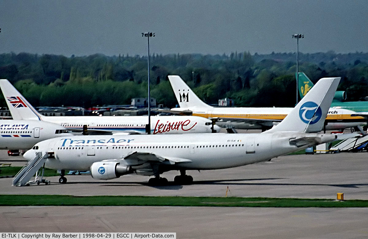 EI-TLK, Airbus A300B4-203 C/N 161, EI-TLK   Airbus A300B4-203 [161] (TransAer International Airlines) Manchester-Ringway~G 29/04/1998