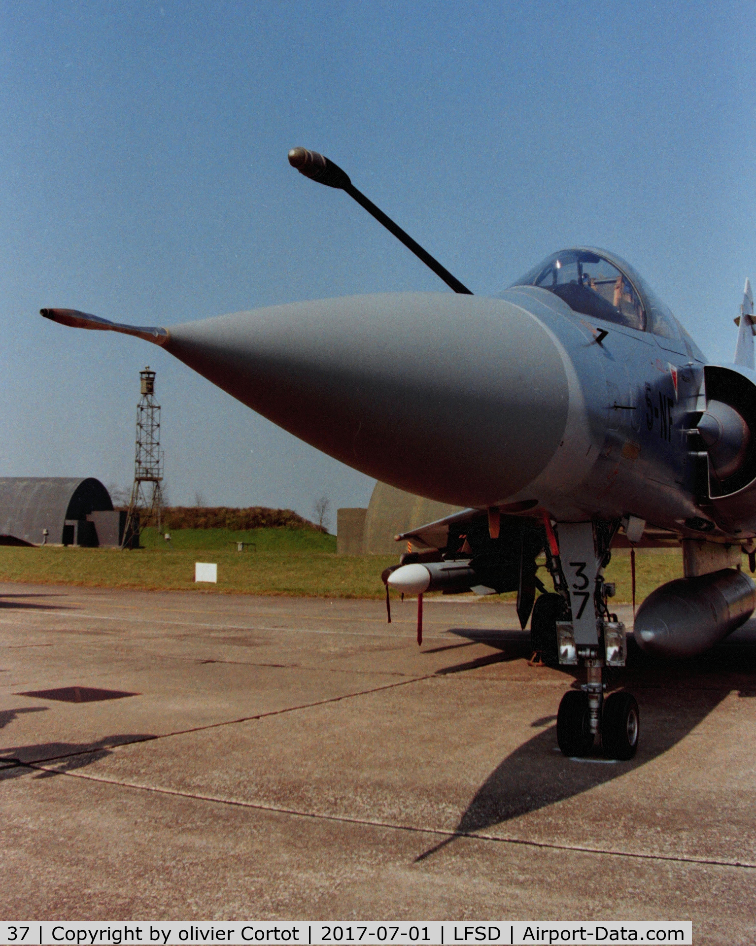 37, Dassault Mirage 2000C C/N 37, Displayed for the arrival of the -5 2000 variant at Dijon airbase, early 2000's