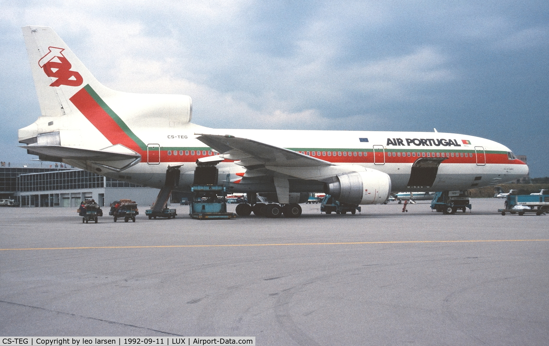 CS-TEG, 1983 Lockheed L-1011-385-3 TriStar 500 C/N 193H-1248, Luxembourg 11.9.1992