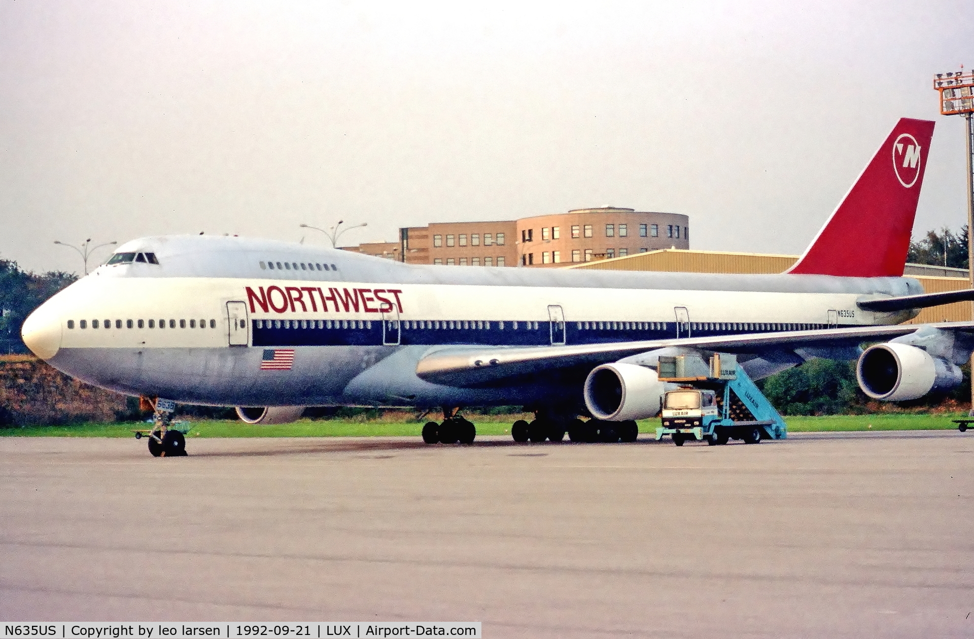 N635US, 1979 Boeing 747-227B C/N 21682, Luxembourg 21.9.1992