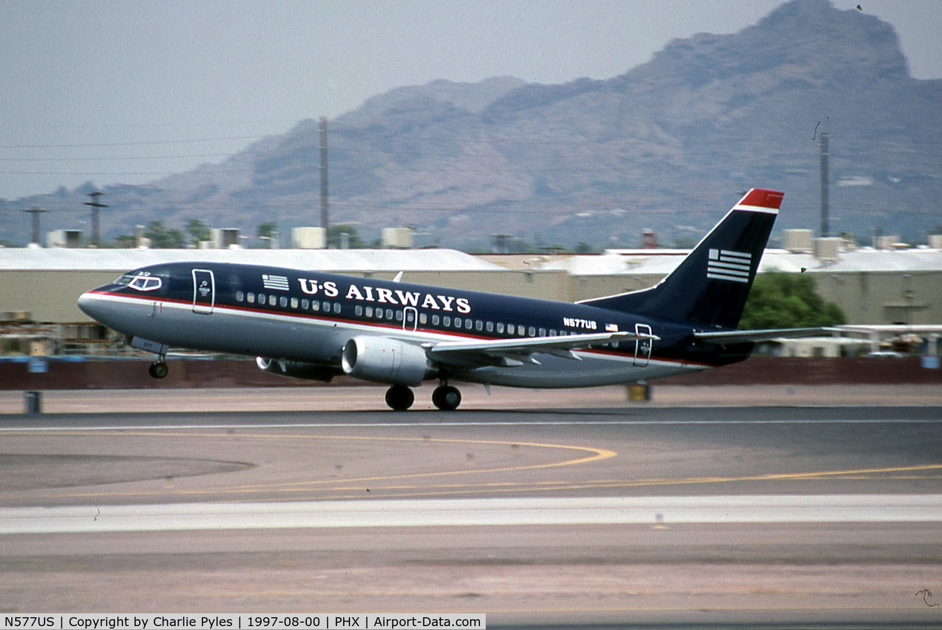 N577US, 1988 Boeing 737-301 C/N 23742, US AIRWAYS ex Piedmont