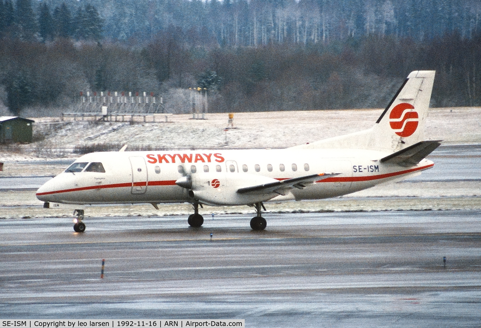 SE-ISM, 1988 Saab SF340A C/N 340A-133, Arlanda 16.11.1992