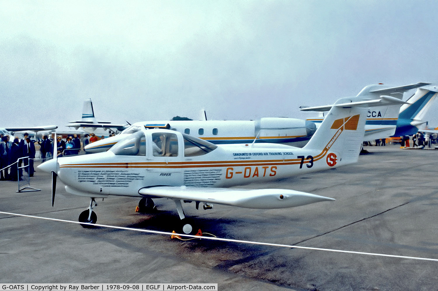G-OATS, 1978 Piper PA-38-112 Tomahawk Tomahawk C/N 38-78A0007, G-OATS   Piper PA-38-112 Tomahawk [38-78A0007] (CSE Aviation Ltd) Farnborough~G 08/09/1978