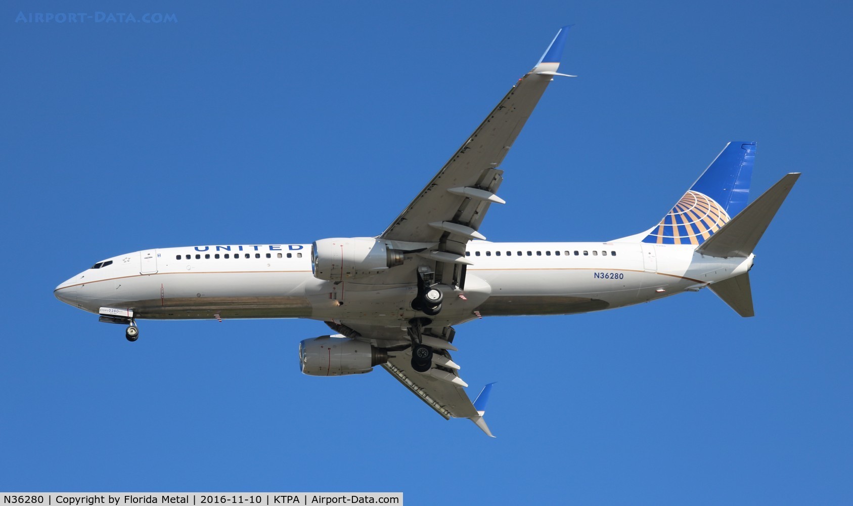 N36280, 2003 Boeing 737-824 C/N 31598, United 737-824