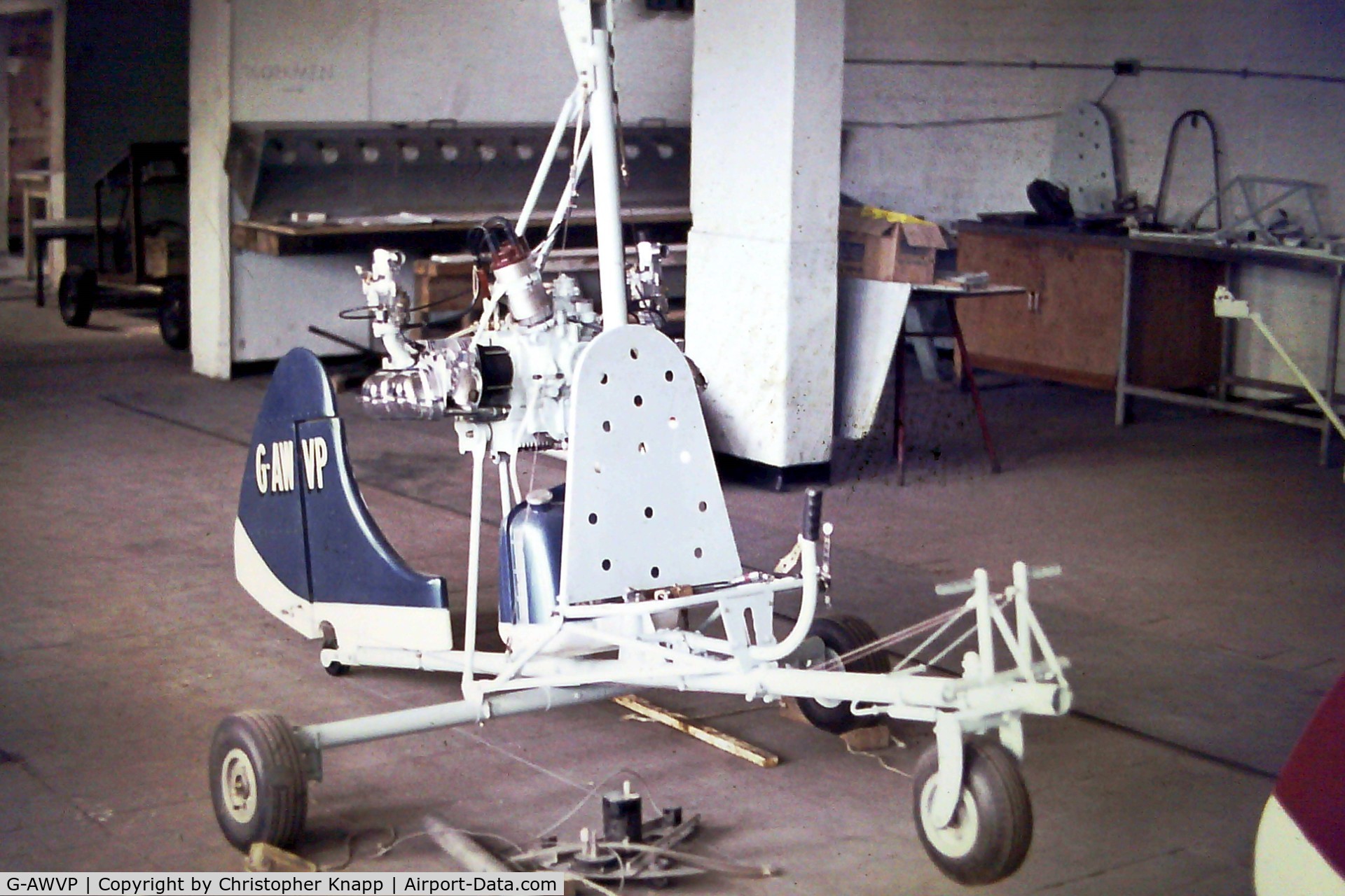 G-AWVP, Gyroflight BROOKLAND HORNET C/N 9, Under construction.