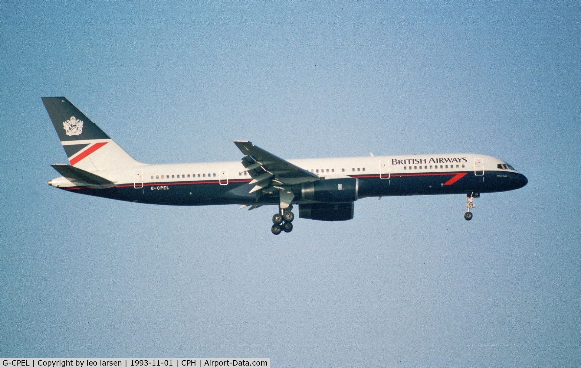 G-CPEL, 1989 Boeing 757-236 C/N 24398, Copenhagen 1.11.1993