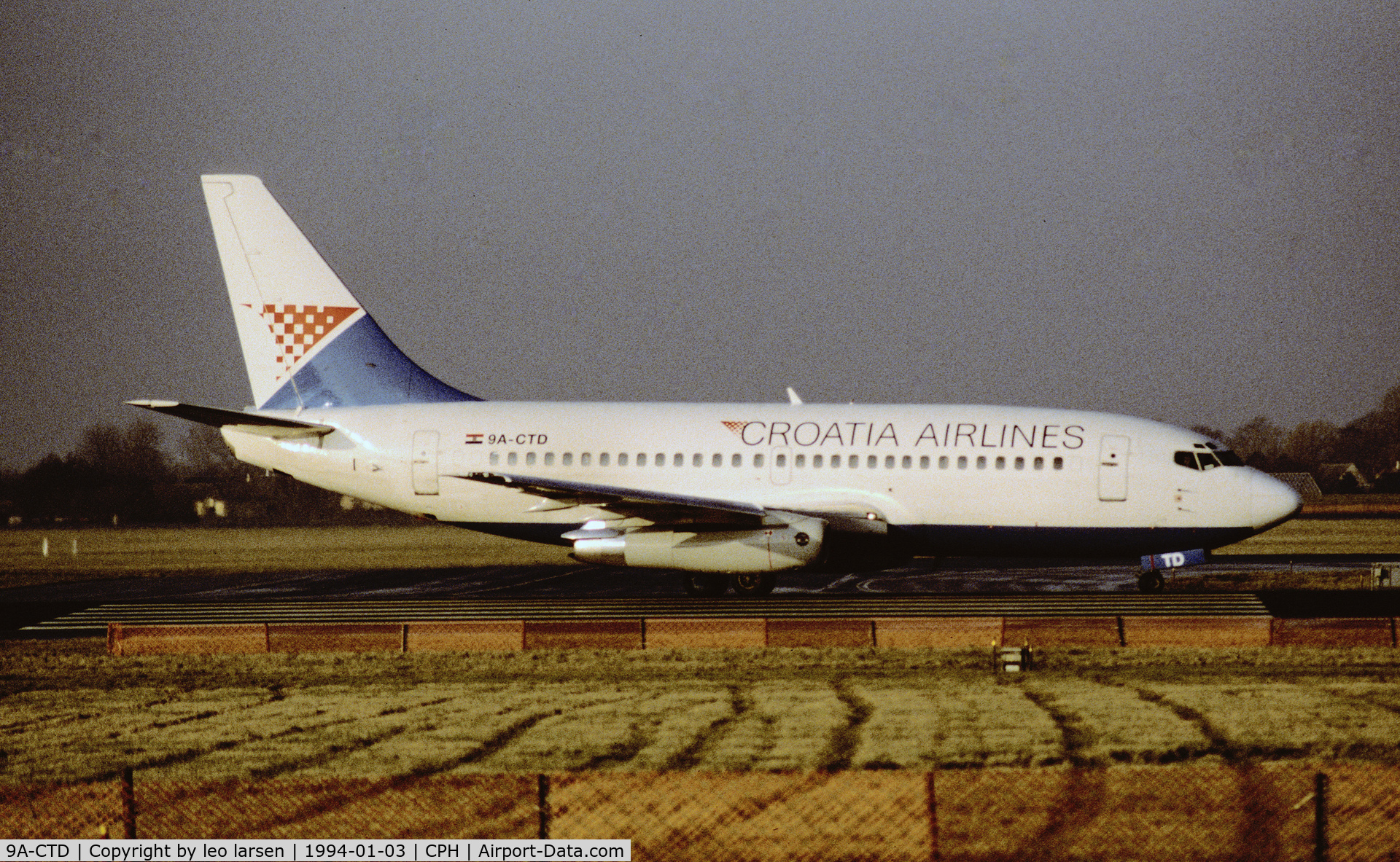 9A-CTD, 1981 Boeing 737-230 C/N 22140, Copenhagen 3.1.1994