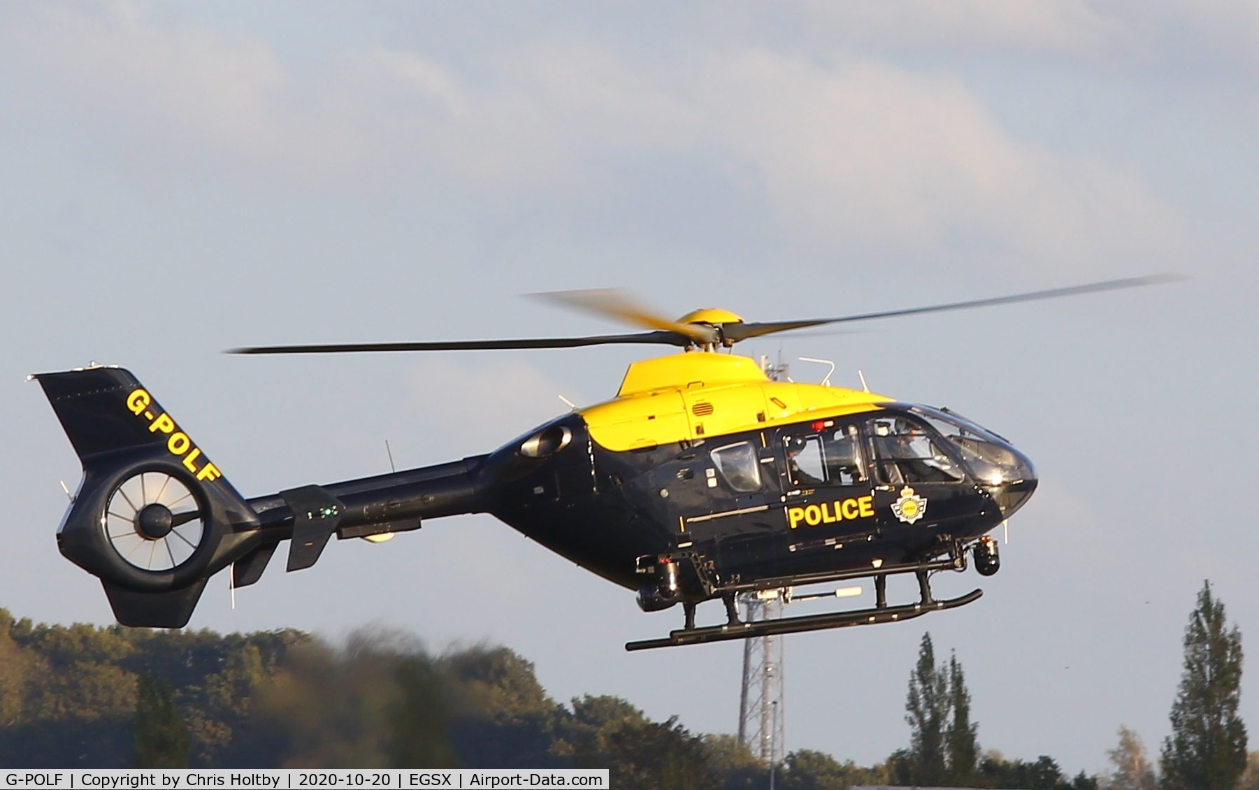G-POLF, 2002 Eurocopter EC-135T-2 C/N 0267, Landing at North Weald, Essex