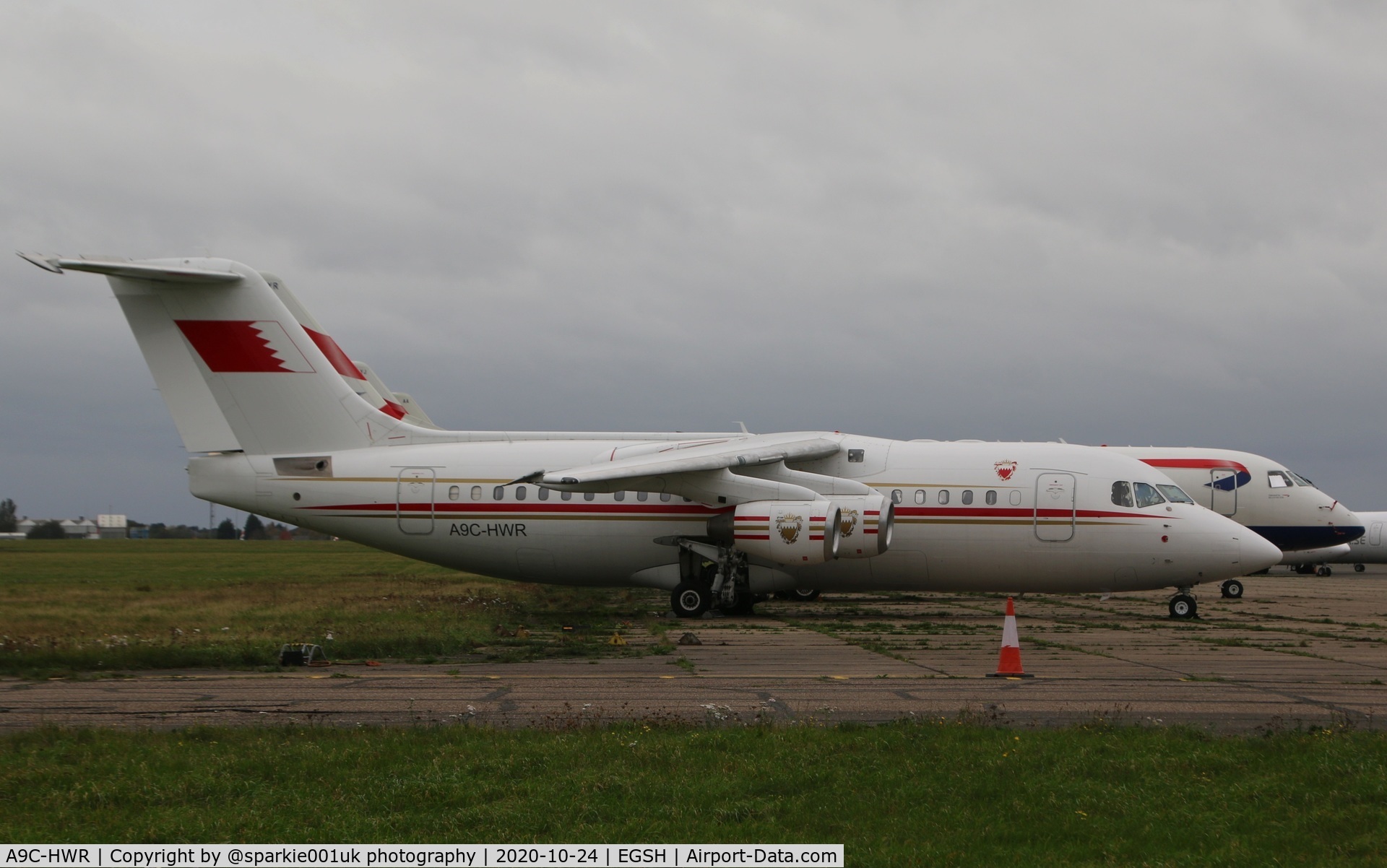 A9C-HWR, 1997 British Aerospace Avro 146-RJ85 C/N E.2306, Seen stored at Norwich North side area, minus some bits