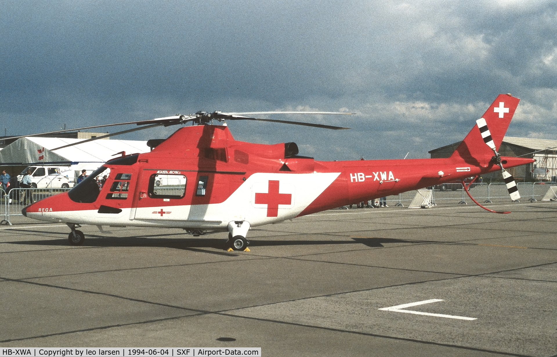 HB-XWA, Agusta A-109K-2 C/N 10001, Berlin Air Show 4.6.1994