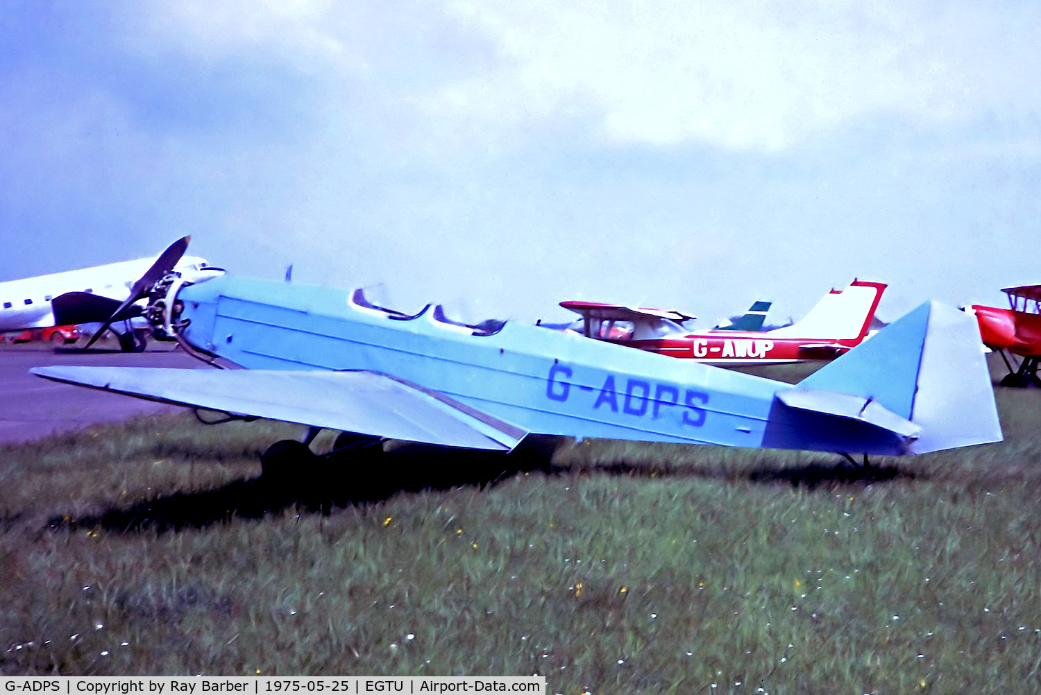 G-ADPS, 1935 British Aircraft Manufacturing Company Ltd SWALLOW 2 C/N 410, G-ADPS   B.A. Swallow II [410] Dunkeswell~G @ 25/05/1975
