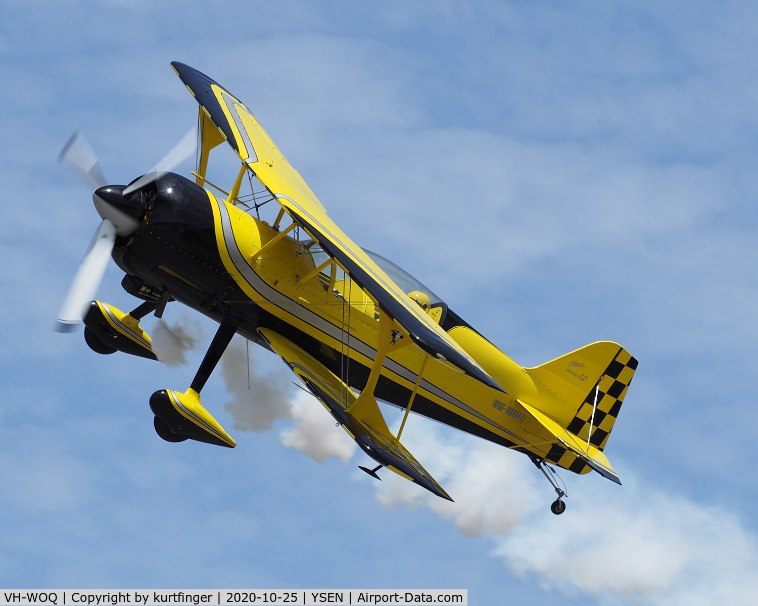 VH-WOQ, 2018 Amateur Built Aircraft Pitts model 12 C/N 343, Pitts Model 12 sn 343 Super Stinker VH-WOQ YSEN 25/10/2020