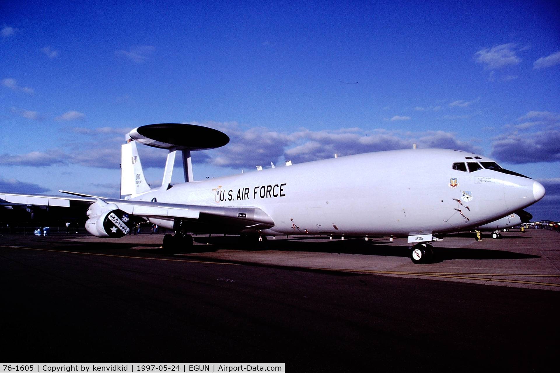 76-1605, 1976 Boeing E-3B Sentry C/N 21435/924, At the 1997 Mildenhall Air Fete.