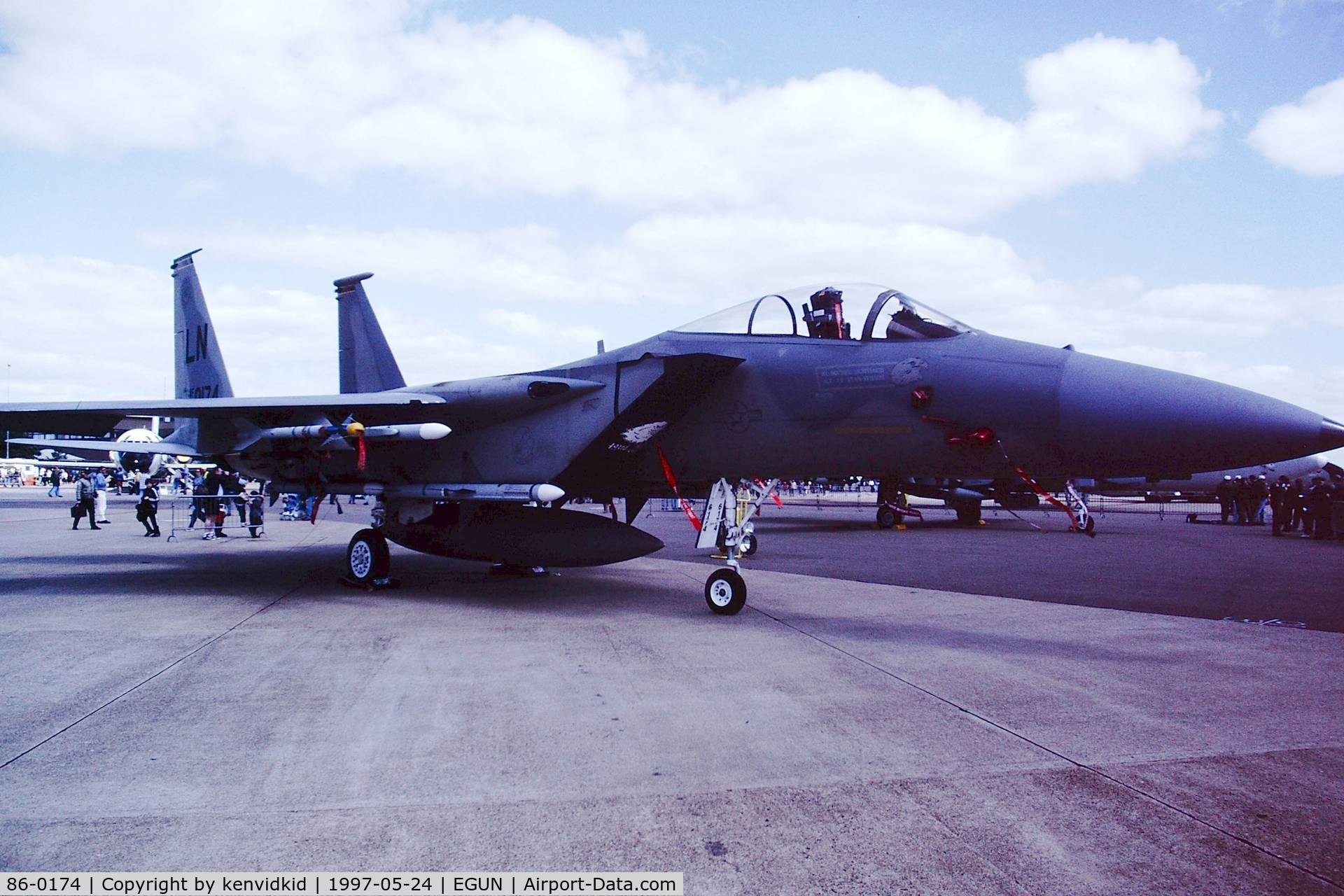 86-0174, 1986 McDonnell Douglas F-15C Eagle C/N 1024/C402, At the 1997 Mildenhall Air Fete.