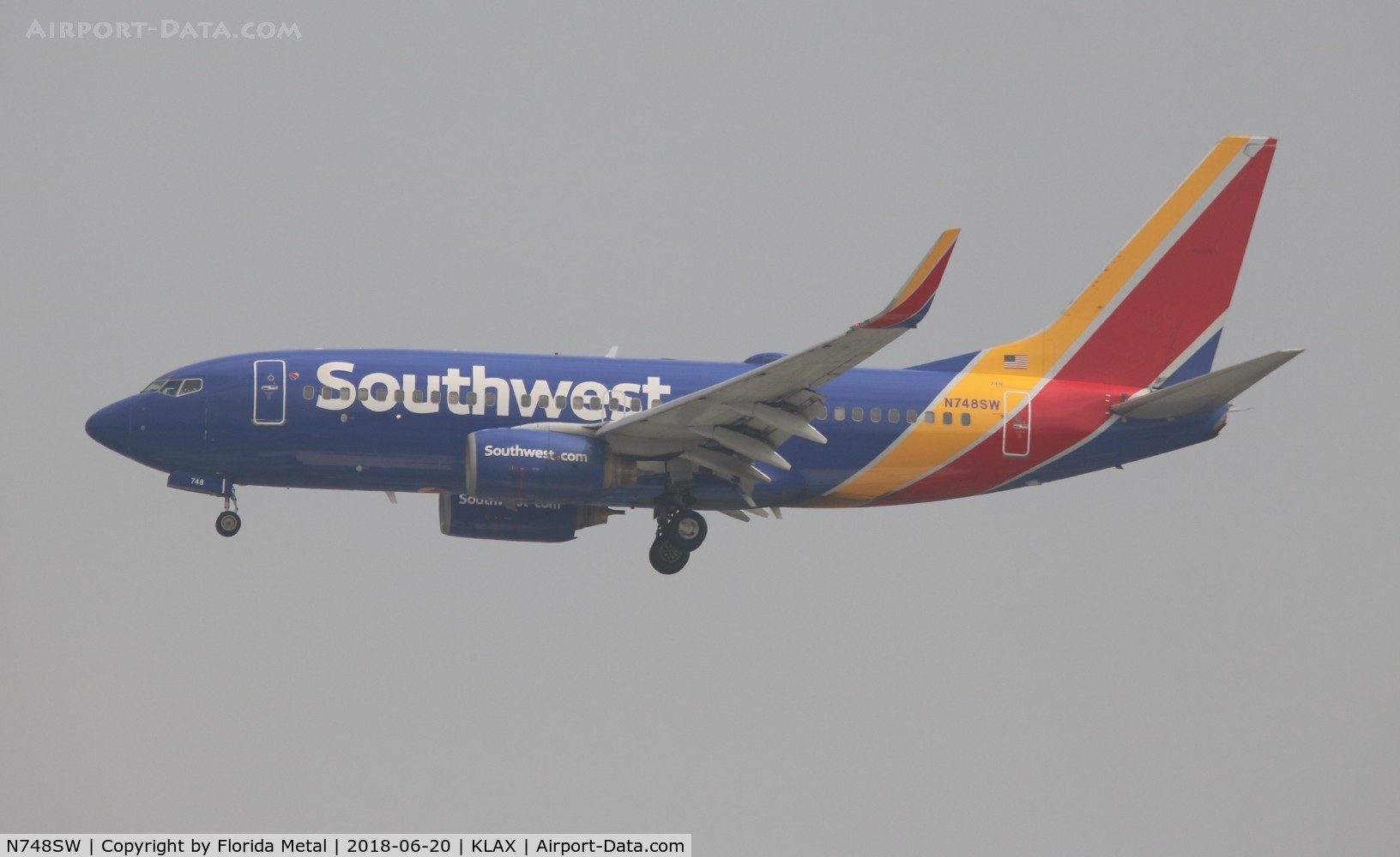 N748SW, 1999 Boeing 737-7H4 C/N 29800, LAX spotting 2018
