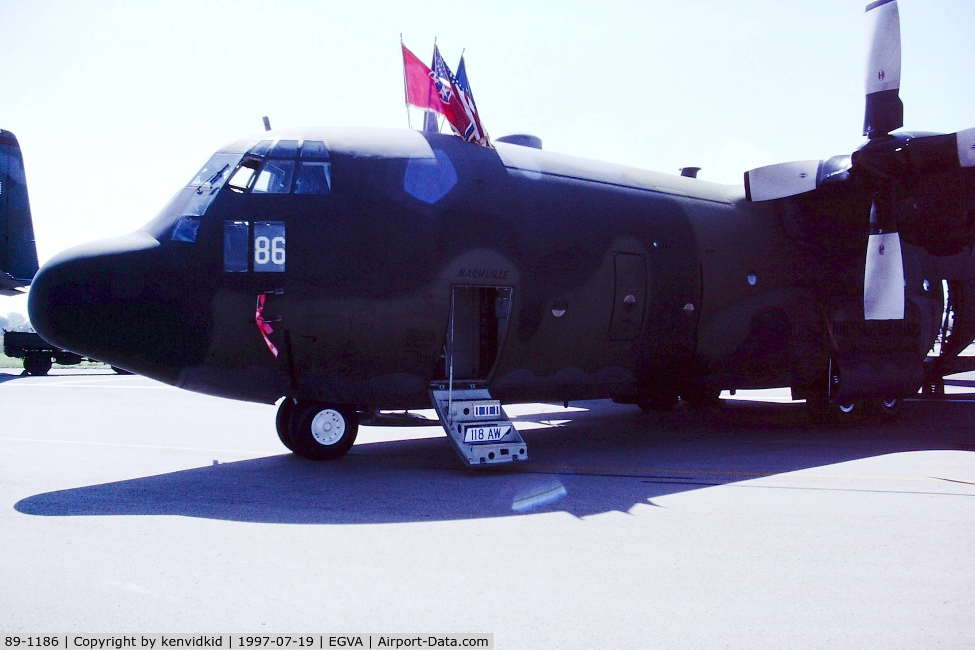 89-1186, 1989 Lockheed C-130H Hercules C/N 382-5195, At the 1997 Royal International Air Tattoo.