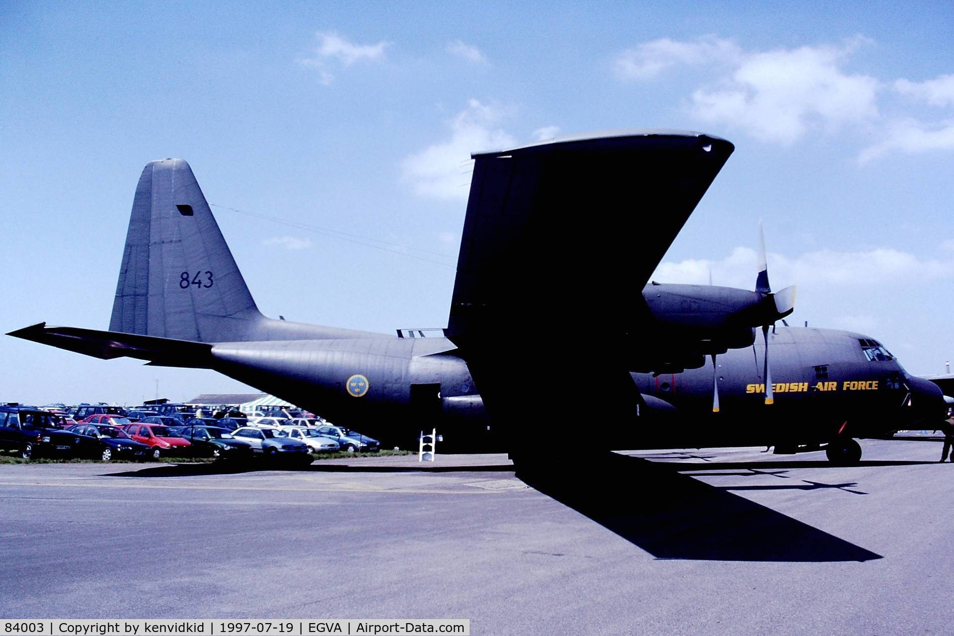 84003, Lockheed C-130H Hercules C/N 382-4628, At the 1997 Royal International Air Tattoo.