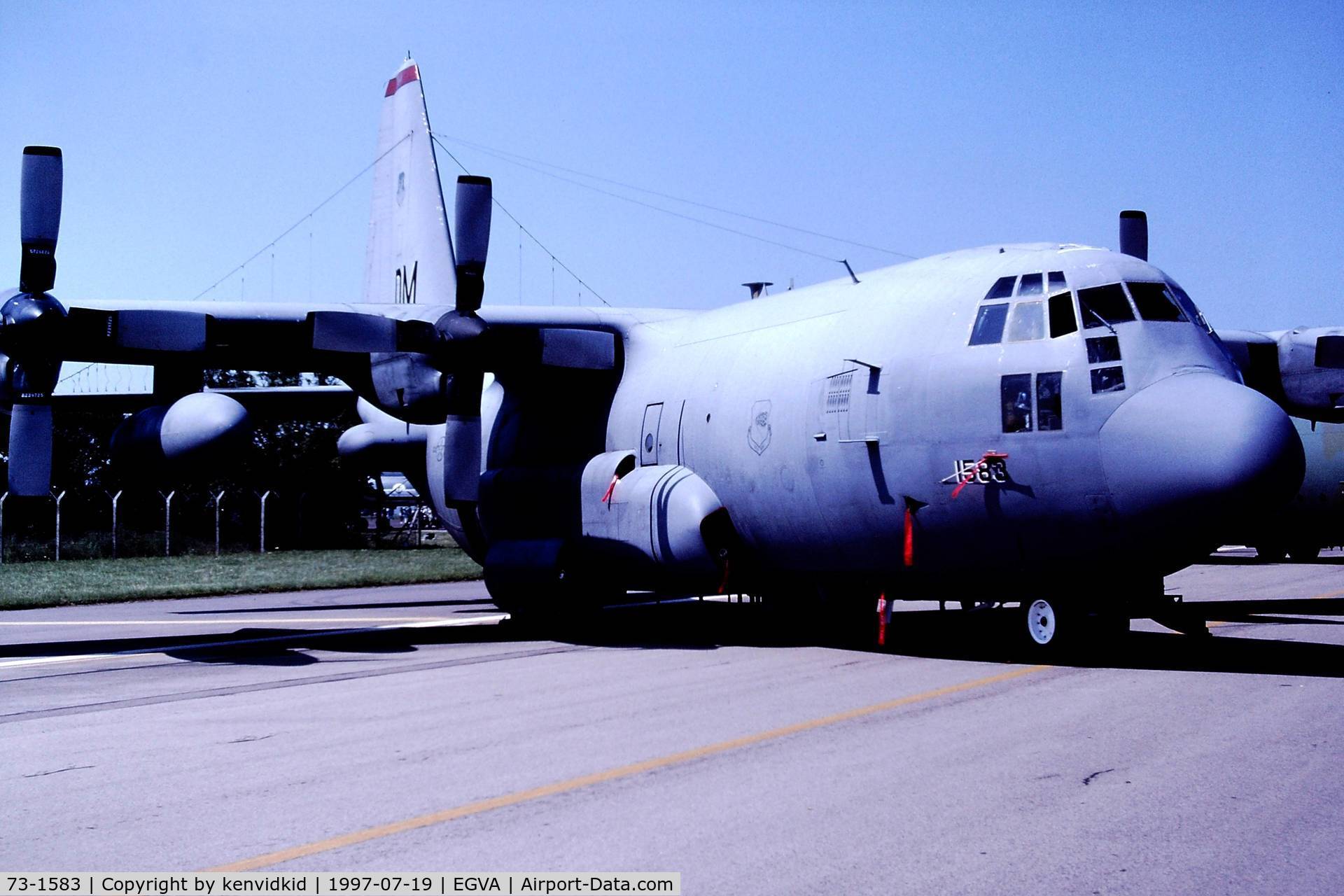 73-1583, 1973 Lockheed EC-130H Compass Call C/N 382-4545, At the 1997 Royal International Air Tattoo.