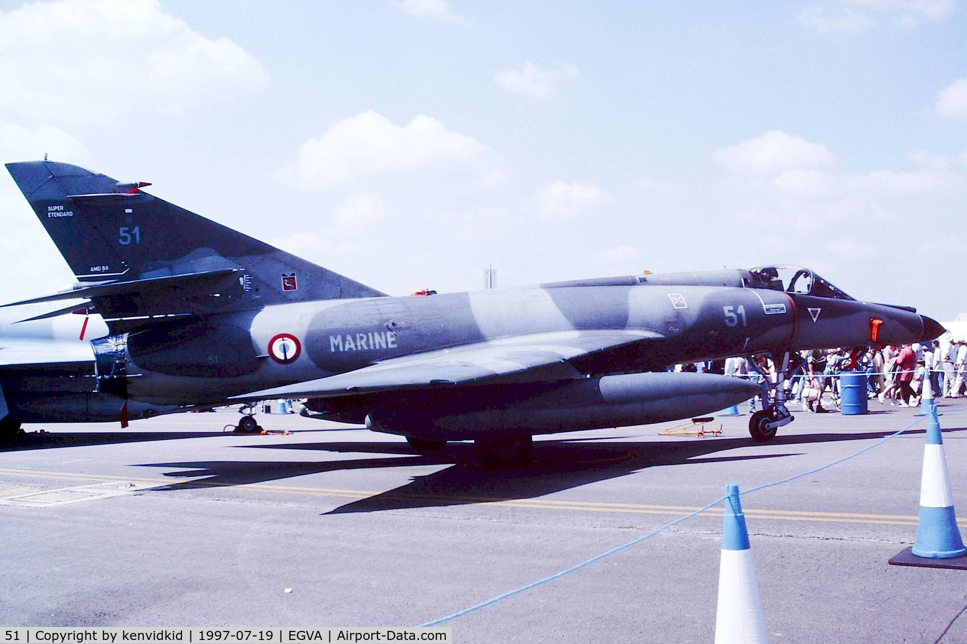 51, Dassault Super Etendard C/N 51, At the 1997 Royal International Air Tattoo.