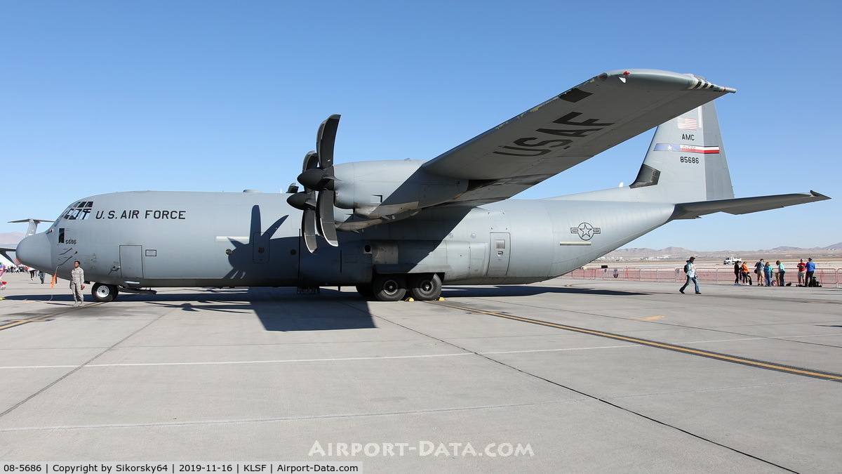 08-5686, 2008 Lockheed C-130J-30 Super Hercules C/N 382-5686, Statical Display Nellis AFB