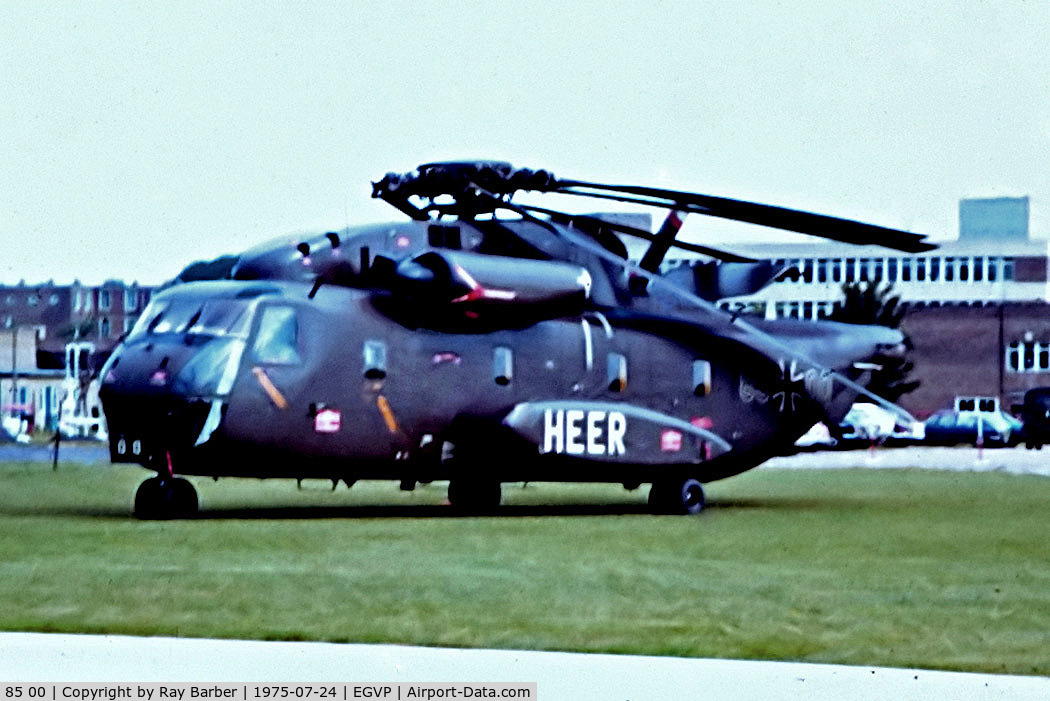 85 00, Sikorsky (VFW-Fokker) CH-53G C/N V65-098, 85+00   Sikorsky (VFW-Fokker) CH-53G Stallion [V65-098] (West German Army) AAC Middle Wallop~G 24/07/1975
