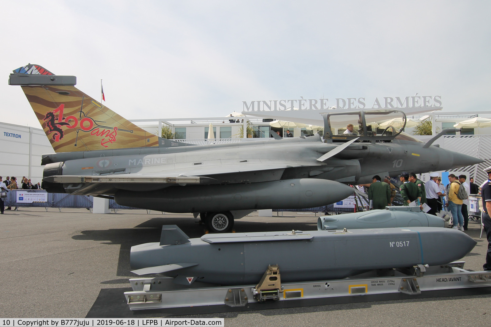 10, 2002 Dassault Rafale M C/N 10, on display at SIAE 2019