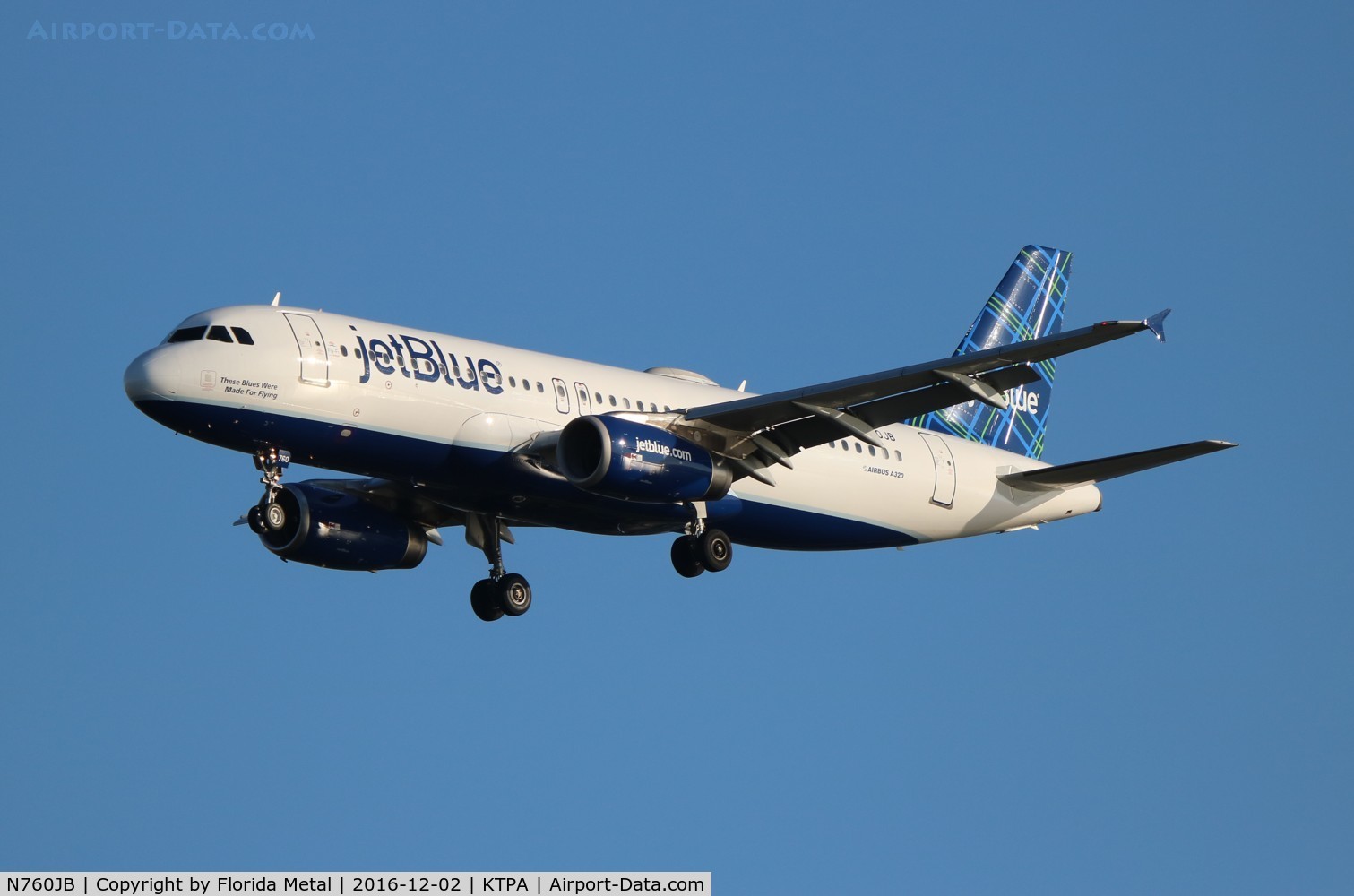 N760JB, 2008 Airbus A320-232 C/N 3659, TPA spotting 2016