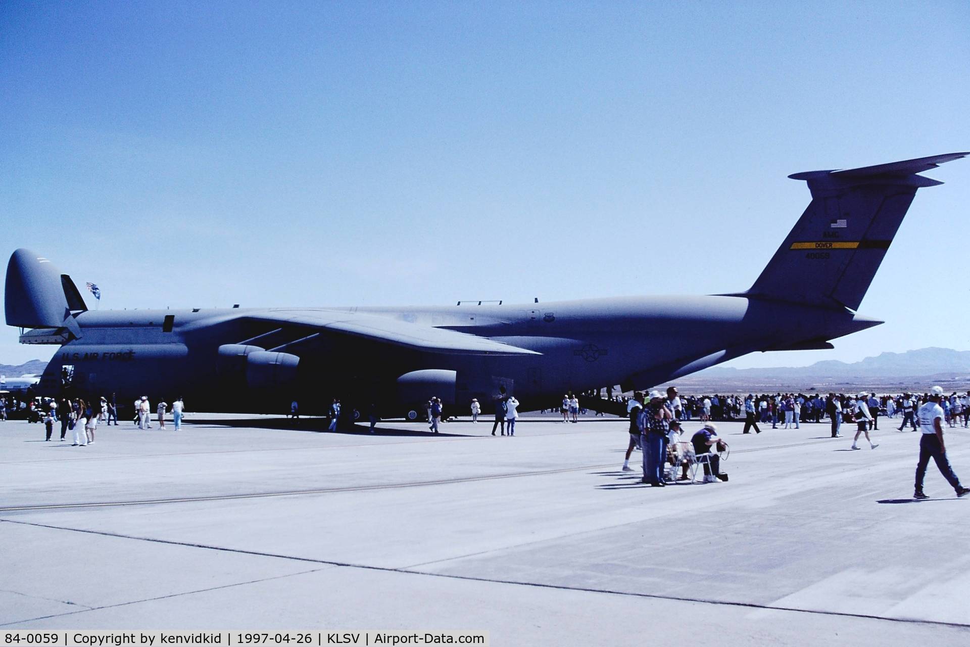 84-0059, 1984 Lockheed C-5B Galaxy C/N 500-0083, At the 1997 Golden Air Tattoo, Nellis.