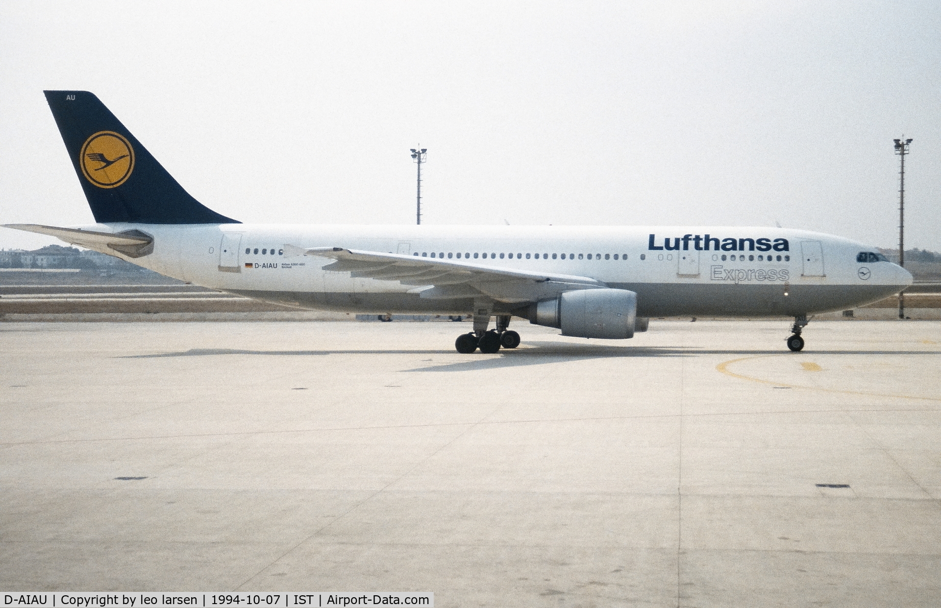 D-AIAU, 1992 Airbus A300B4-603 C/N 623, Istanbul 7.10.1994