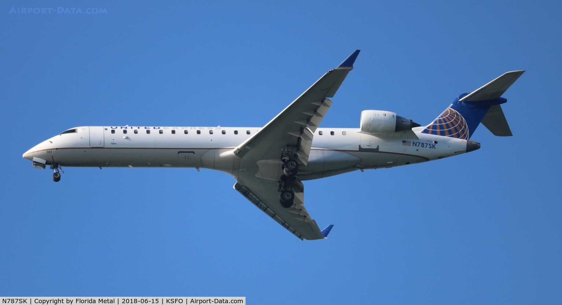 N787SK, 2009 Bombardier CRJ-700 (CL-600-2C10) Regional Jet C/N 10288, SFO spotting 2018