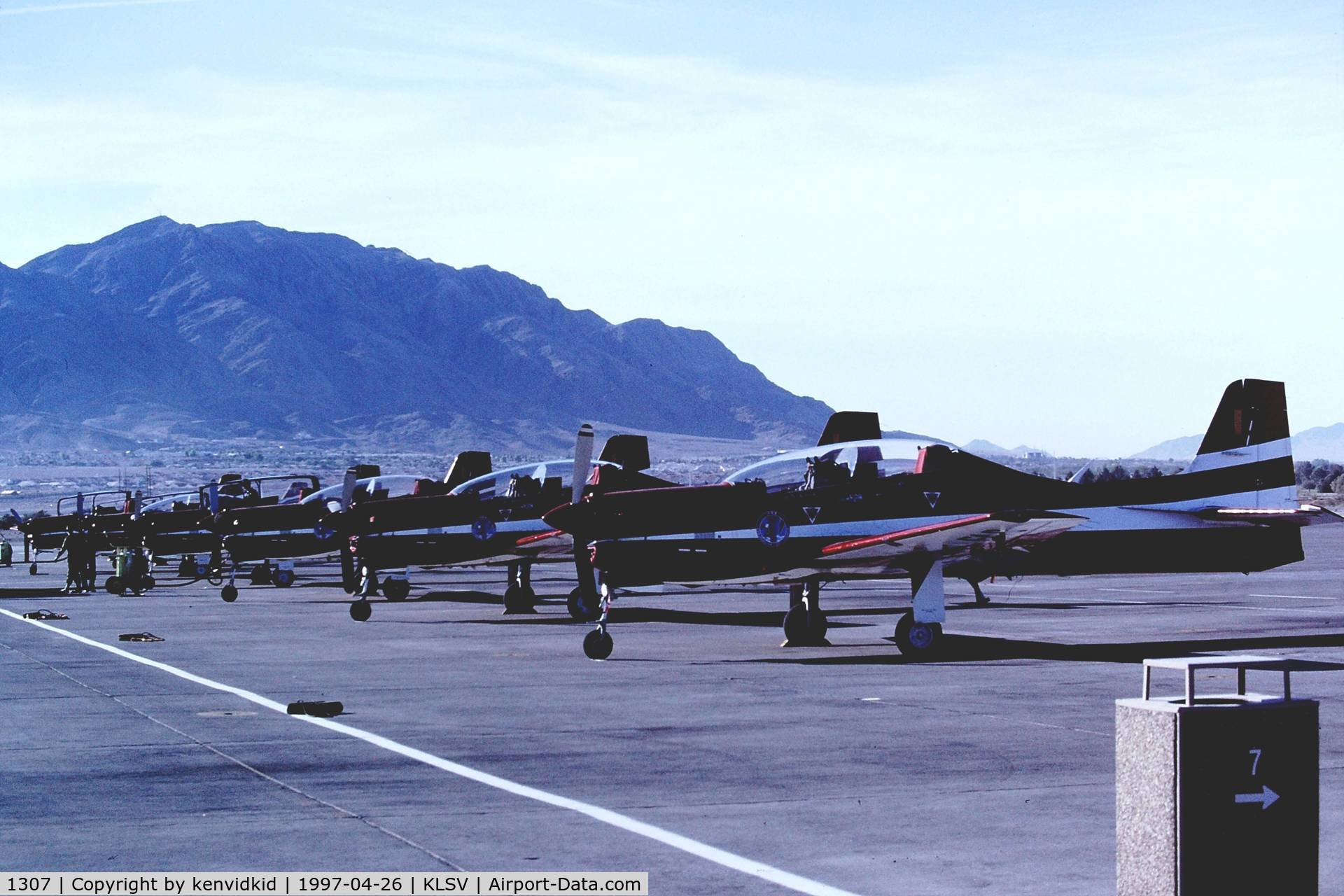1307, Embraer T-27 Tucano (EMB-312) C/N 312011, At the 1997 Golden Air Tattoo, Nellis.