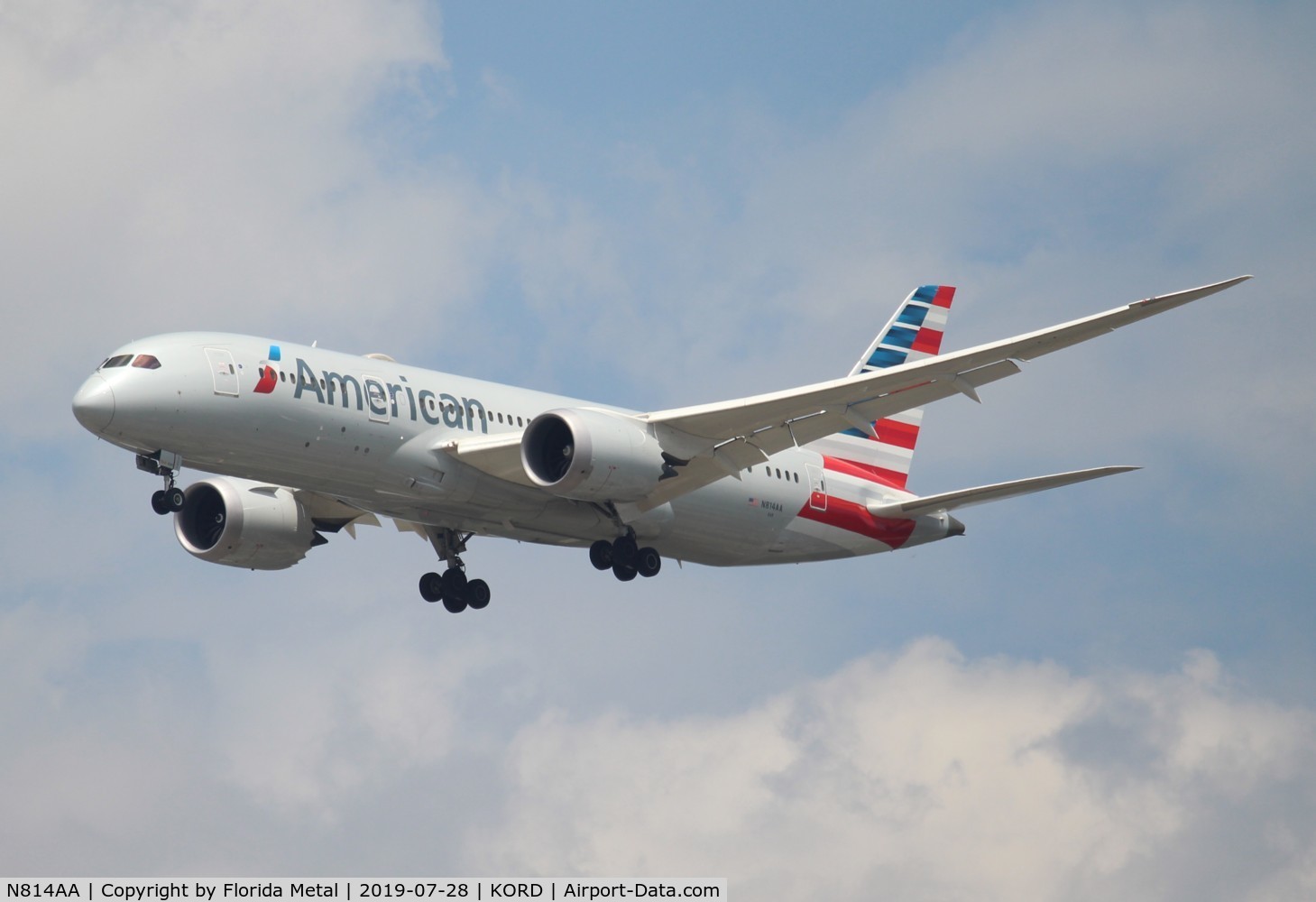 N814AA, 2016 Boeing 787-8 Dreamliner C/N 40632, ORD spotting 2019