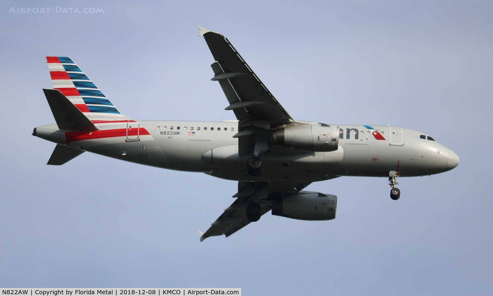 N822AW, 2000 Airbus A319-132 C/N 1410, MCO spotting 2018