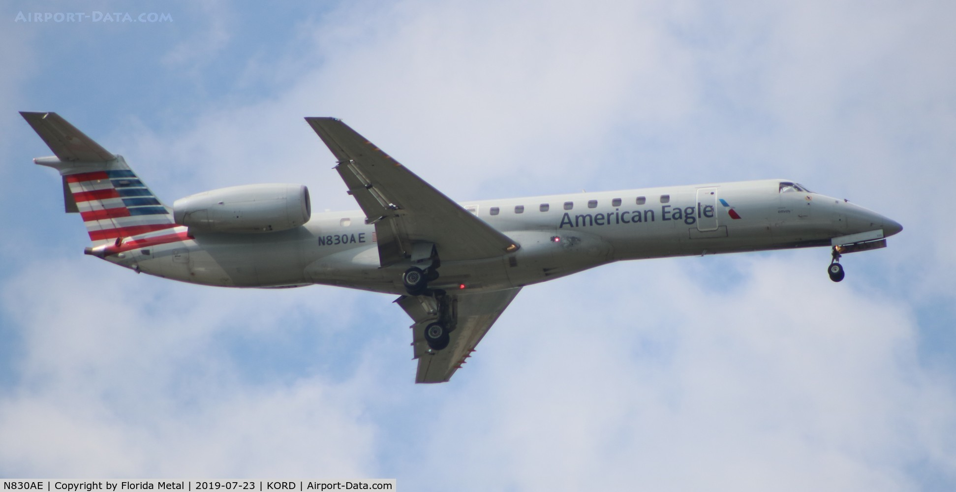 N830AE, 2002 Embraer ERJ-140LR (EMB-135KL) C/N 145615, ORD spotting 2019