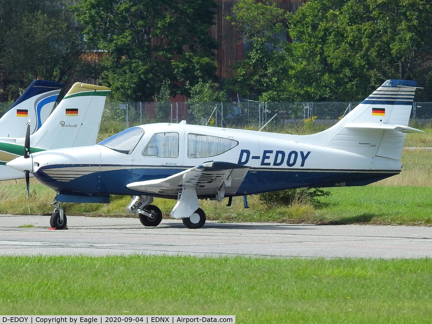D-EDOY, Rockwell Commander 115TC C/N 20031, On the apron in Schleissheim