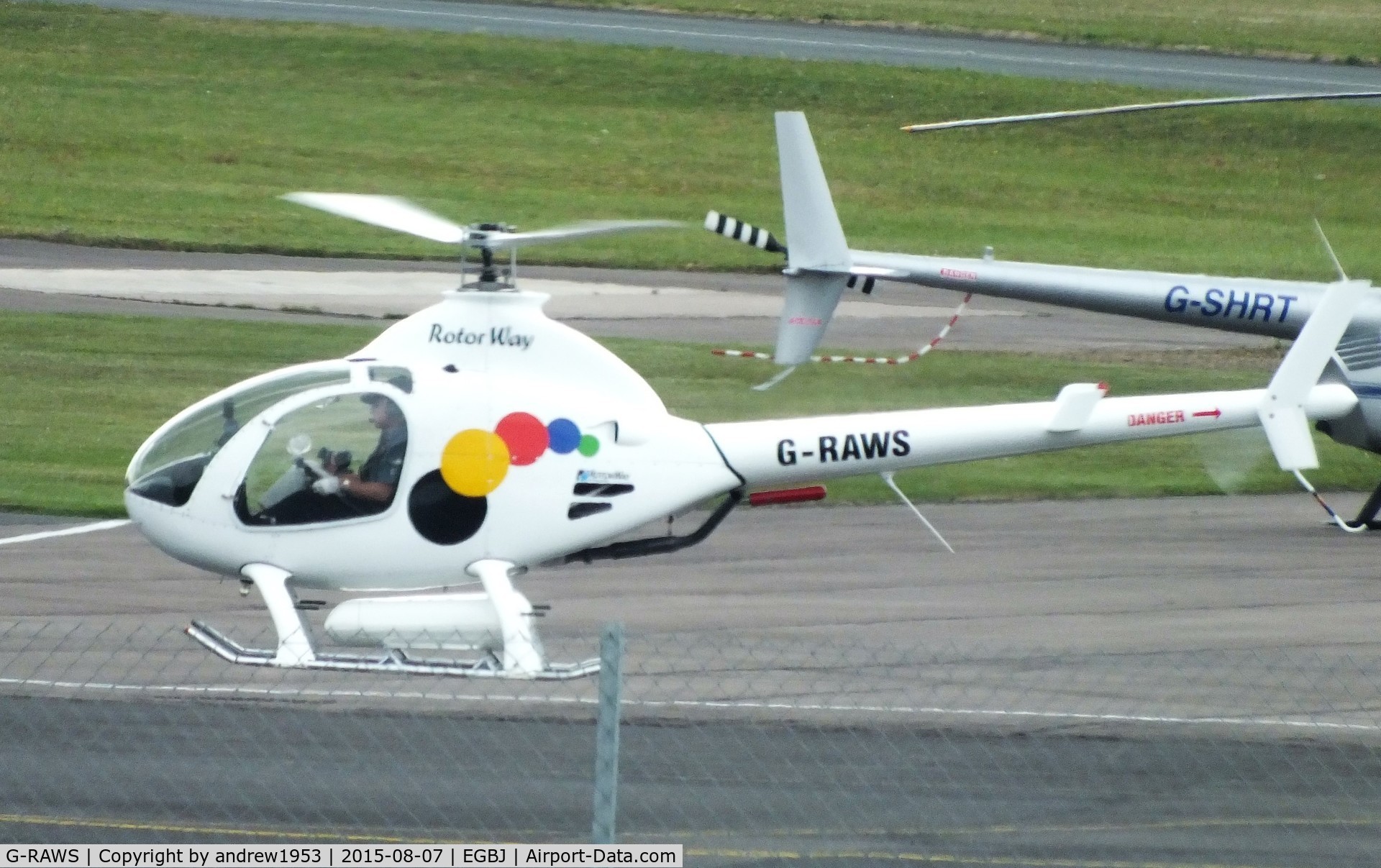 G-RAWS, 2001 Rotorway Exec 162F C/N 6492/6978, G-RAWS at Gloucestershire Airport.