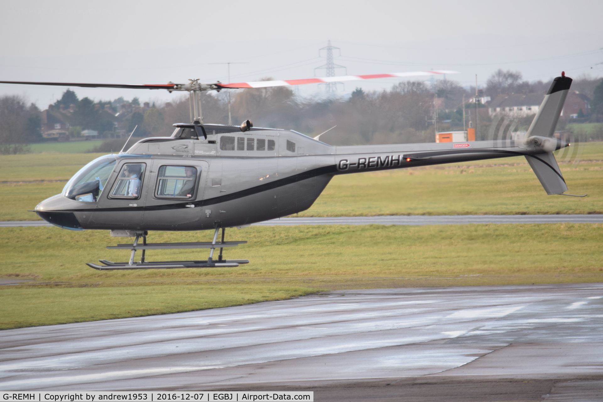 G-REMH, 2007 Bell 206B JetRanger III C/N 4626, G-REMH at Gloucestershire Airport.